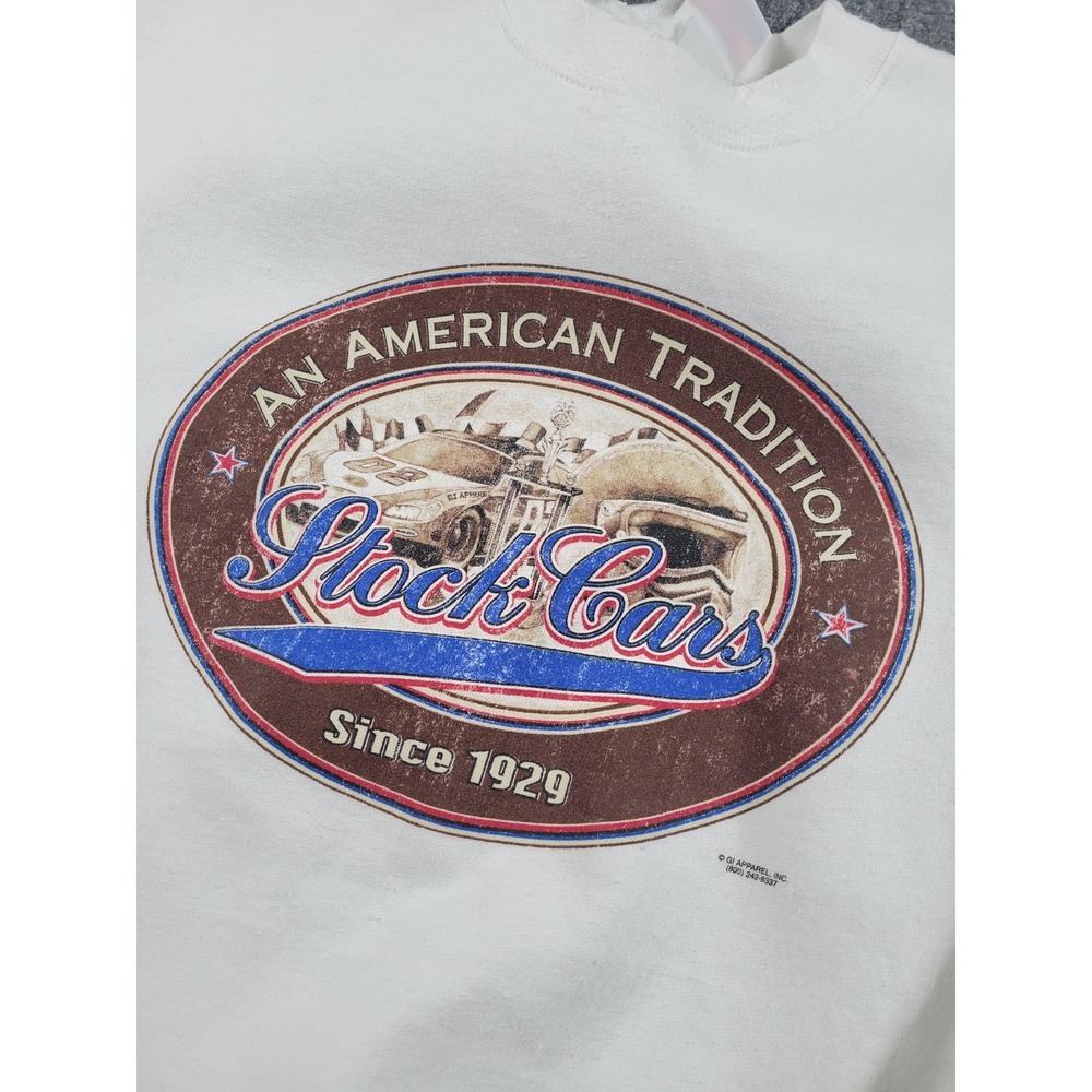 Vintage Stock Car Sweatshirt Mens XL Crewneck Racing An American Tradition 90s